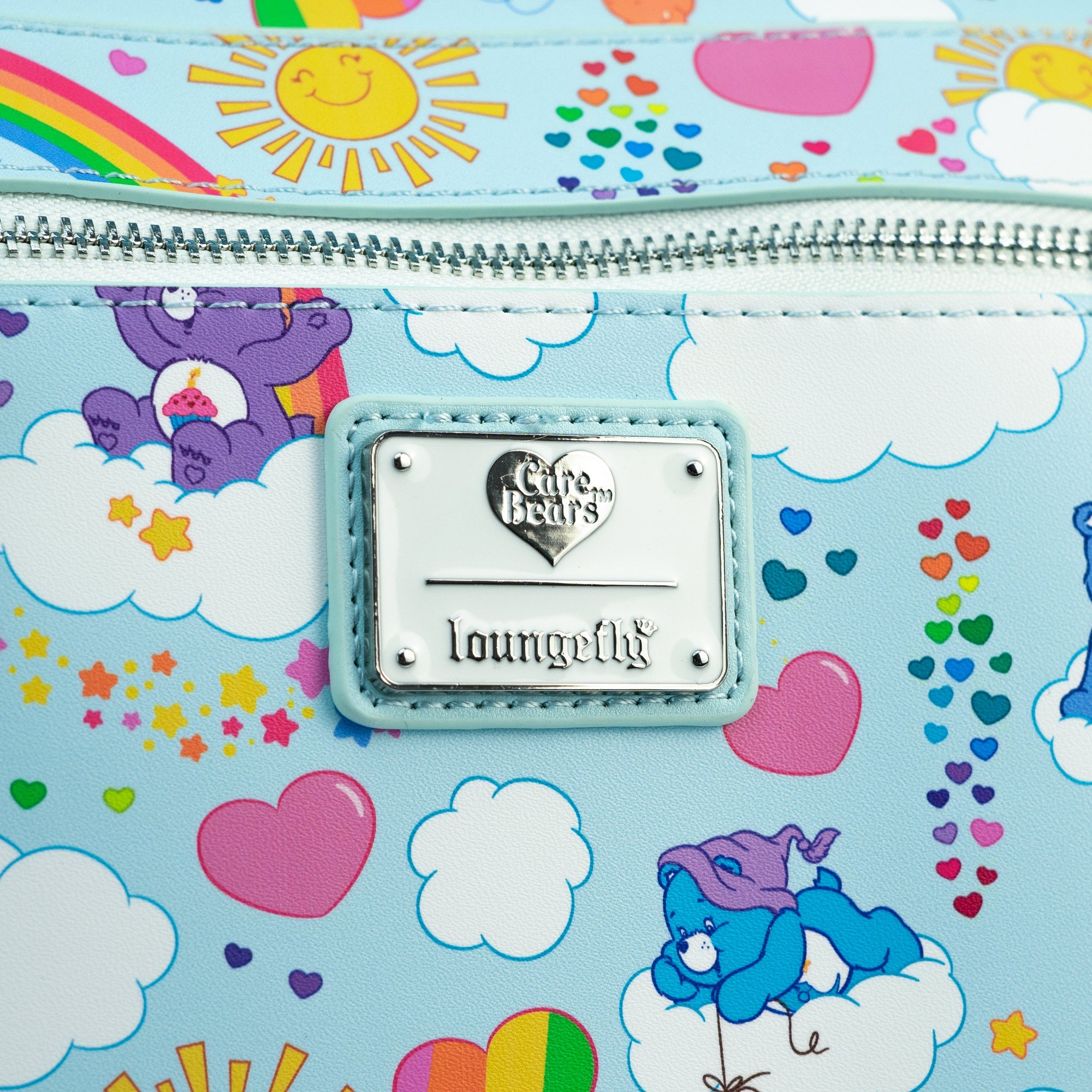 Loungefly x Care Bears All Over Print Rainbow Handle Crossbody Bag - GeekCore