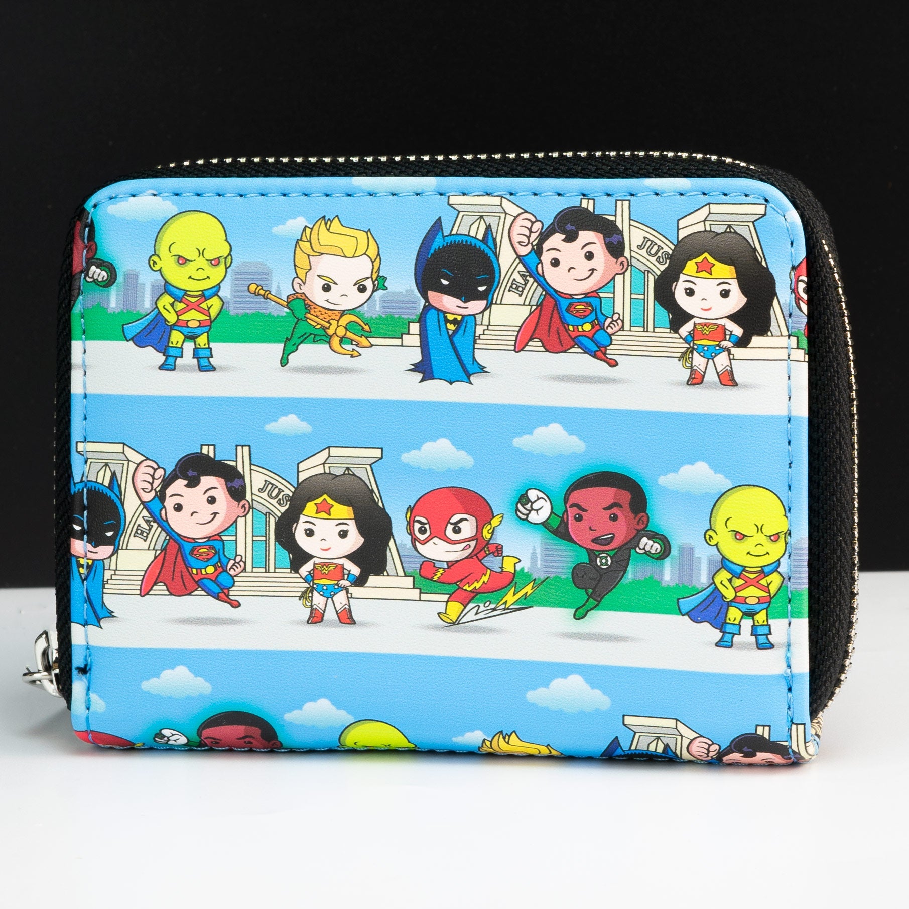 Loungefly x DC Comics Superheroes Chibi Line Up Purse - GeekCore