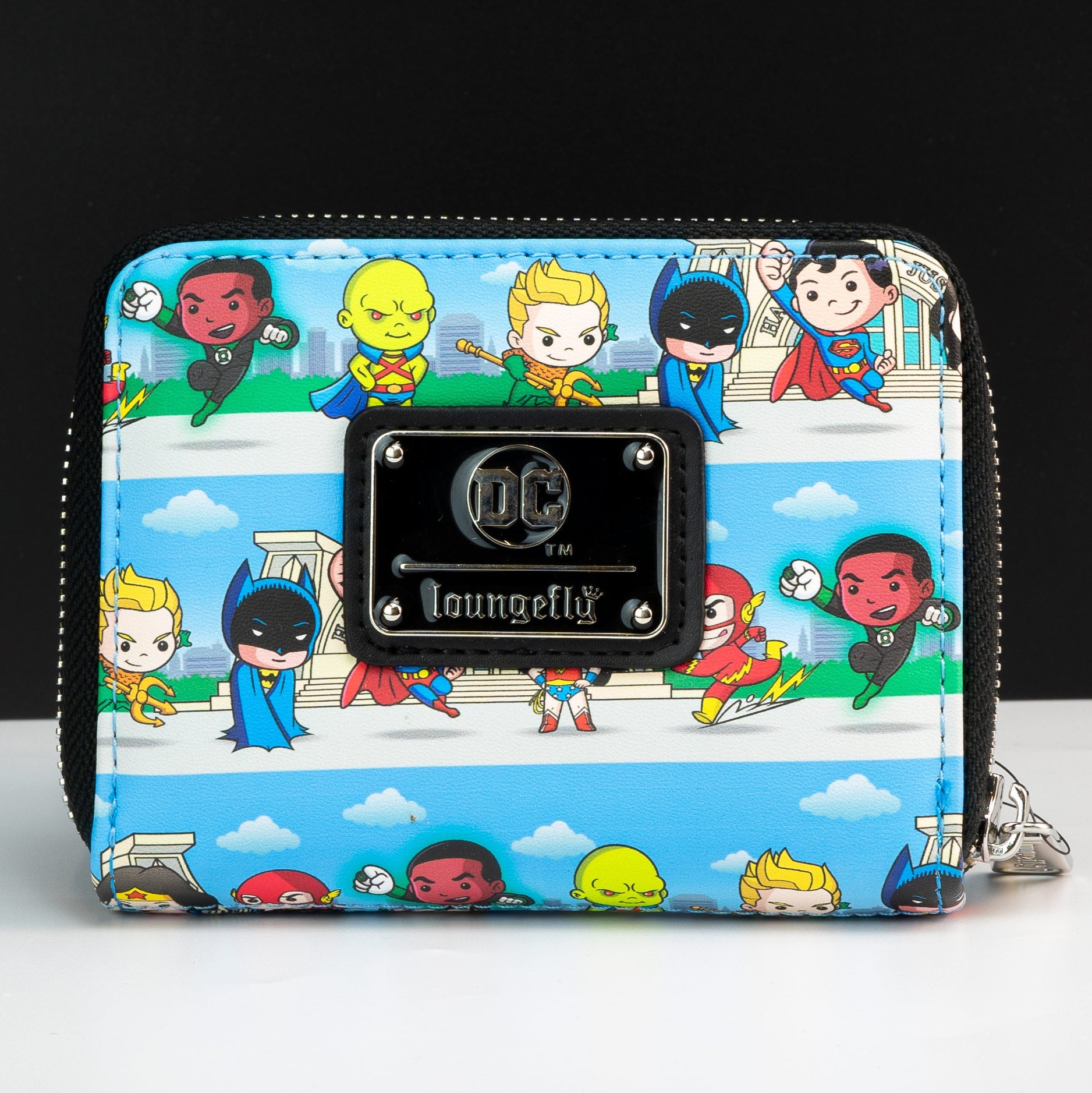 Loungefly x DC Comics Superheroes Chibi Line Up Purse - GeekCore