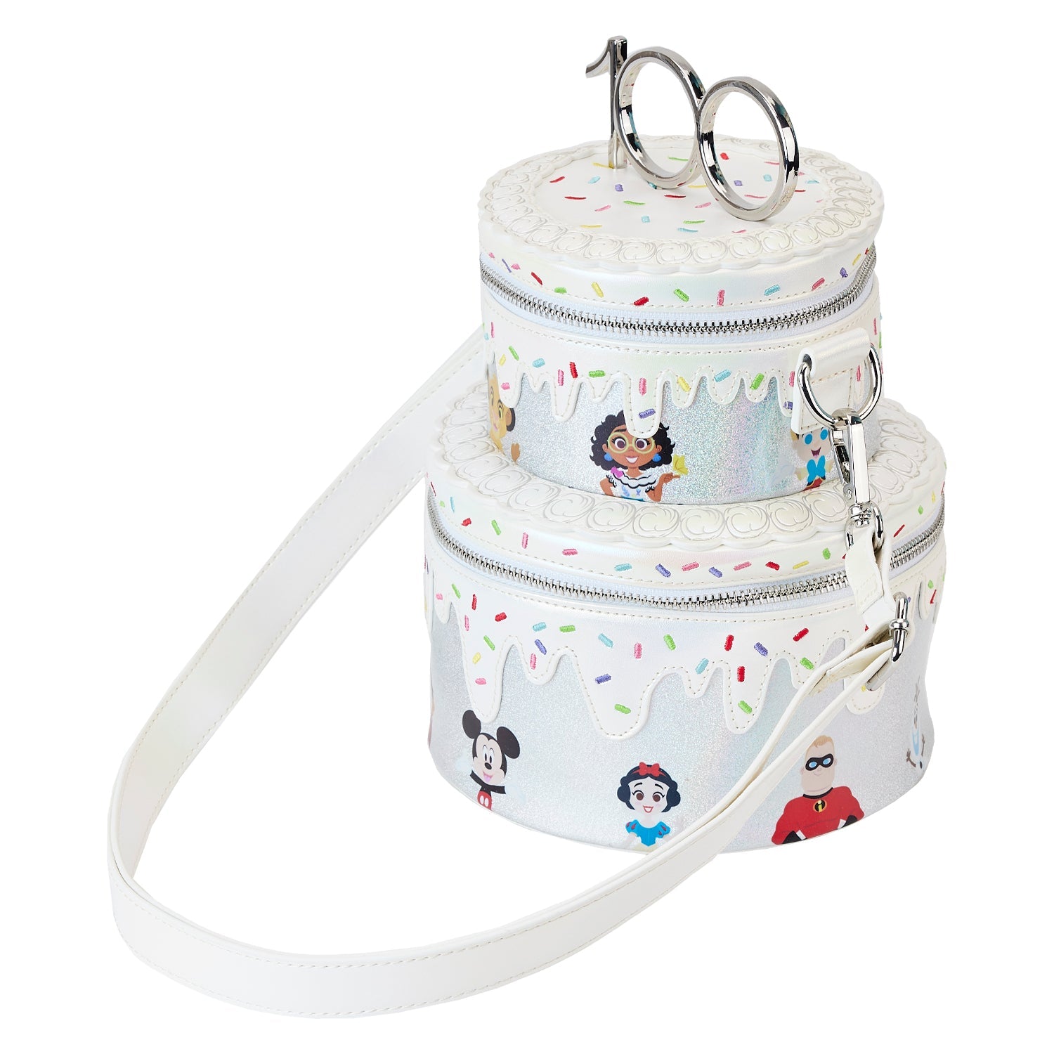 Loungefly x Disney 100th Celebration Cake Crossbody Bag - GeekCore