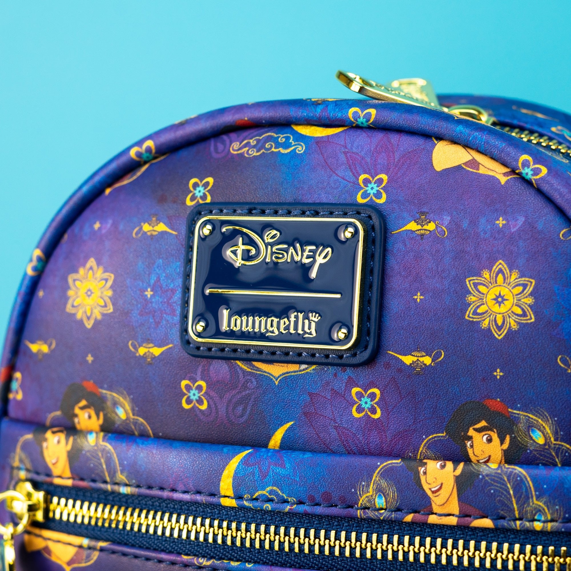 Loungefly x Disney Aladdin Princess Jasmine and Aladdin Print Mini Backpack - GeekCore