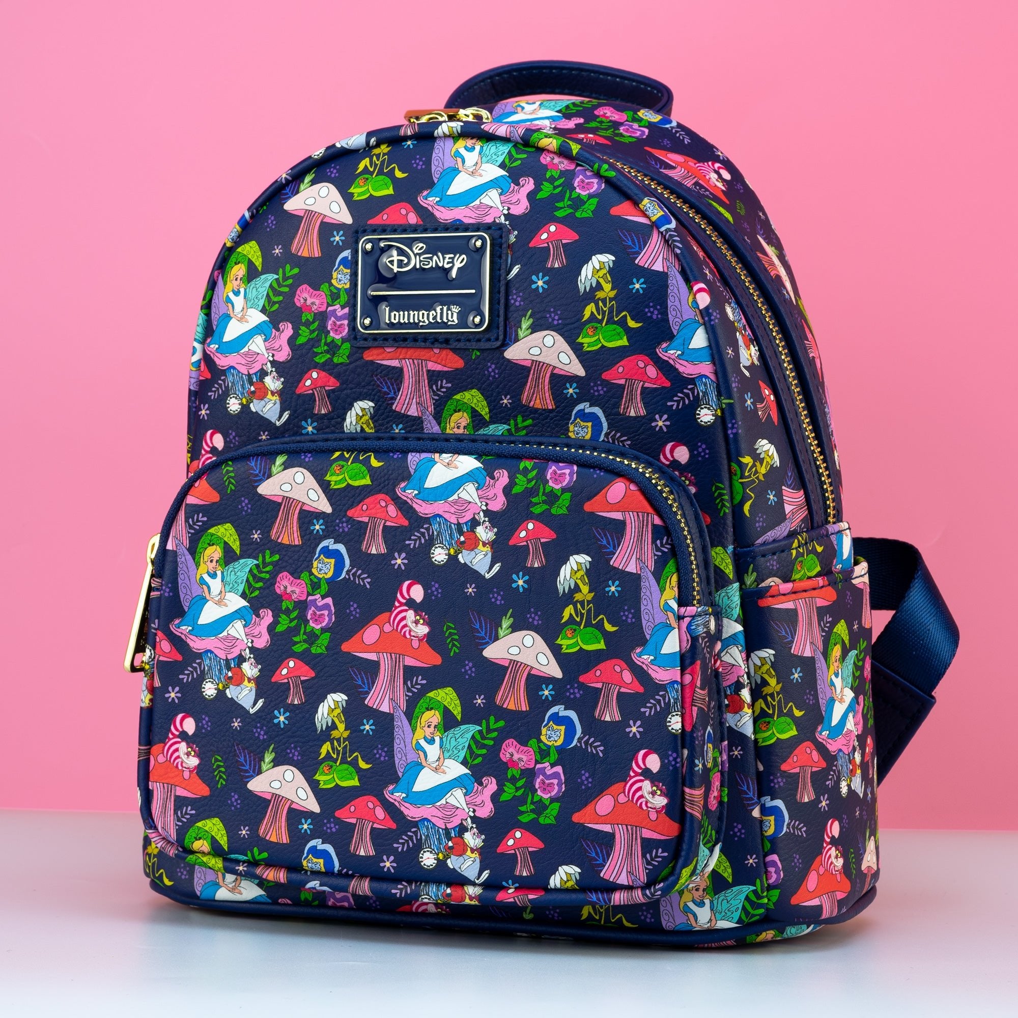 Loungefly x Disney Alice in Wonderland Characters AOP Mini Backpack (CC) - GeekCore