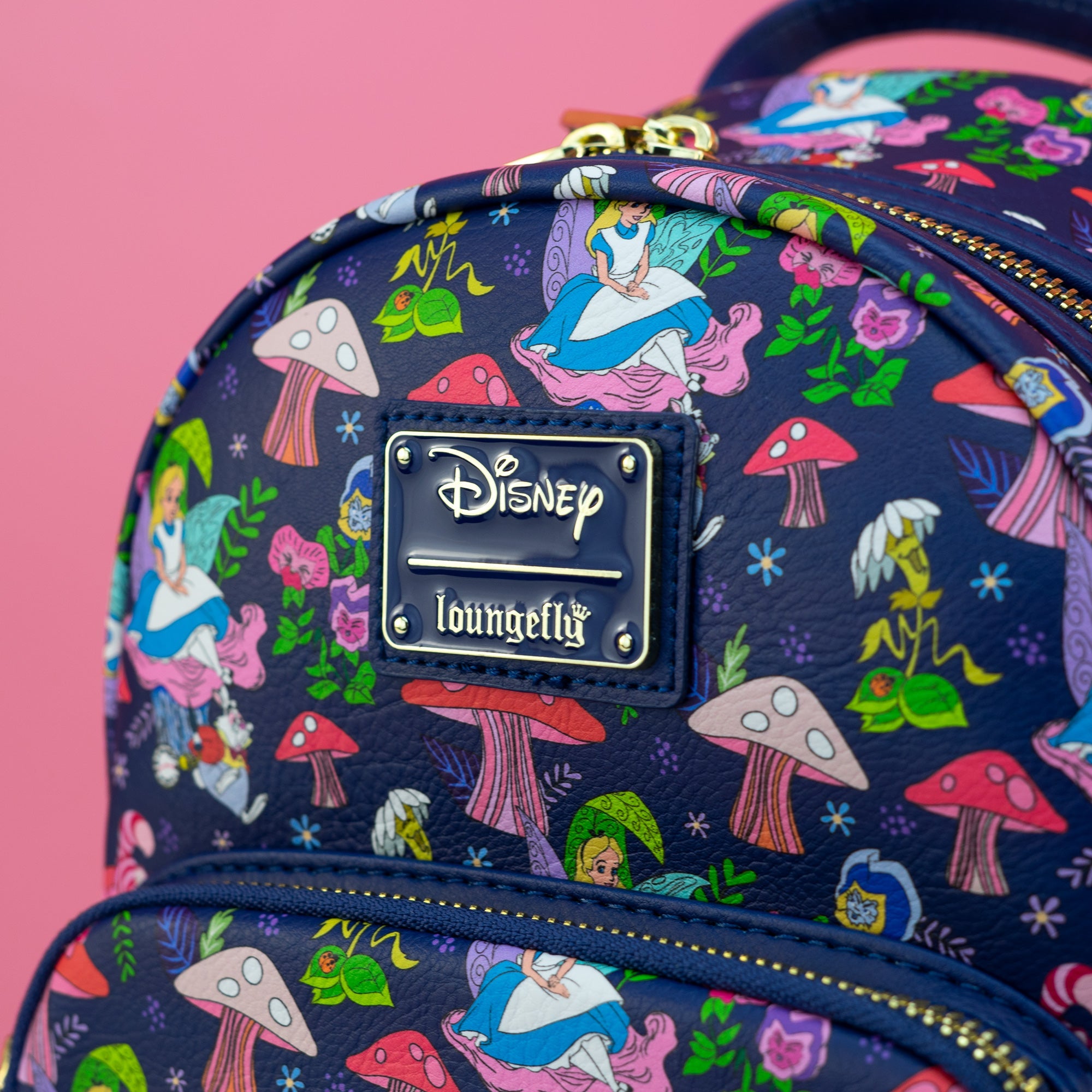 Loungefly x Disney Alice in Wonderland Characters AOP Mini Backpack (CC) - GeekCore