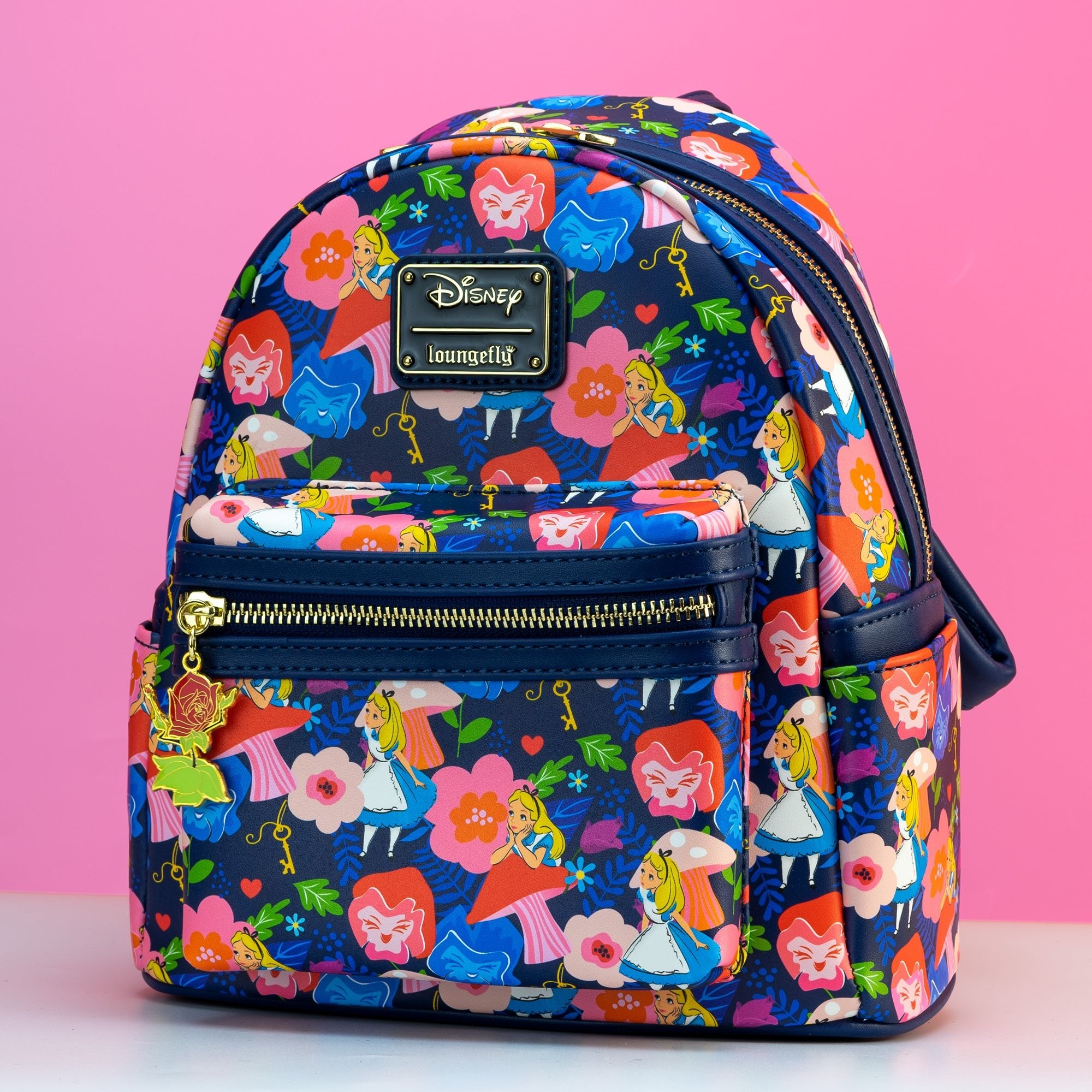 Loungefly x Disney Alice in Wonderland Characters AOP Mini Backpack (LASR) - GeekCore