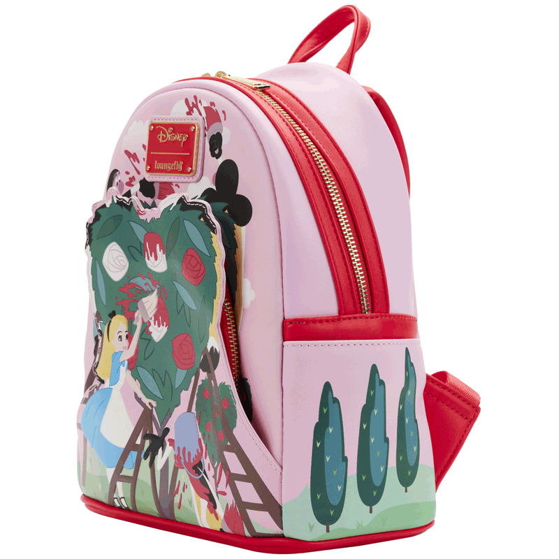 Loungefly x Disney Alice in Wonderland Painting The Roses Red Mini Backpack