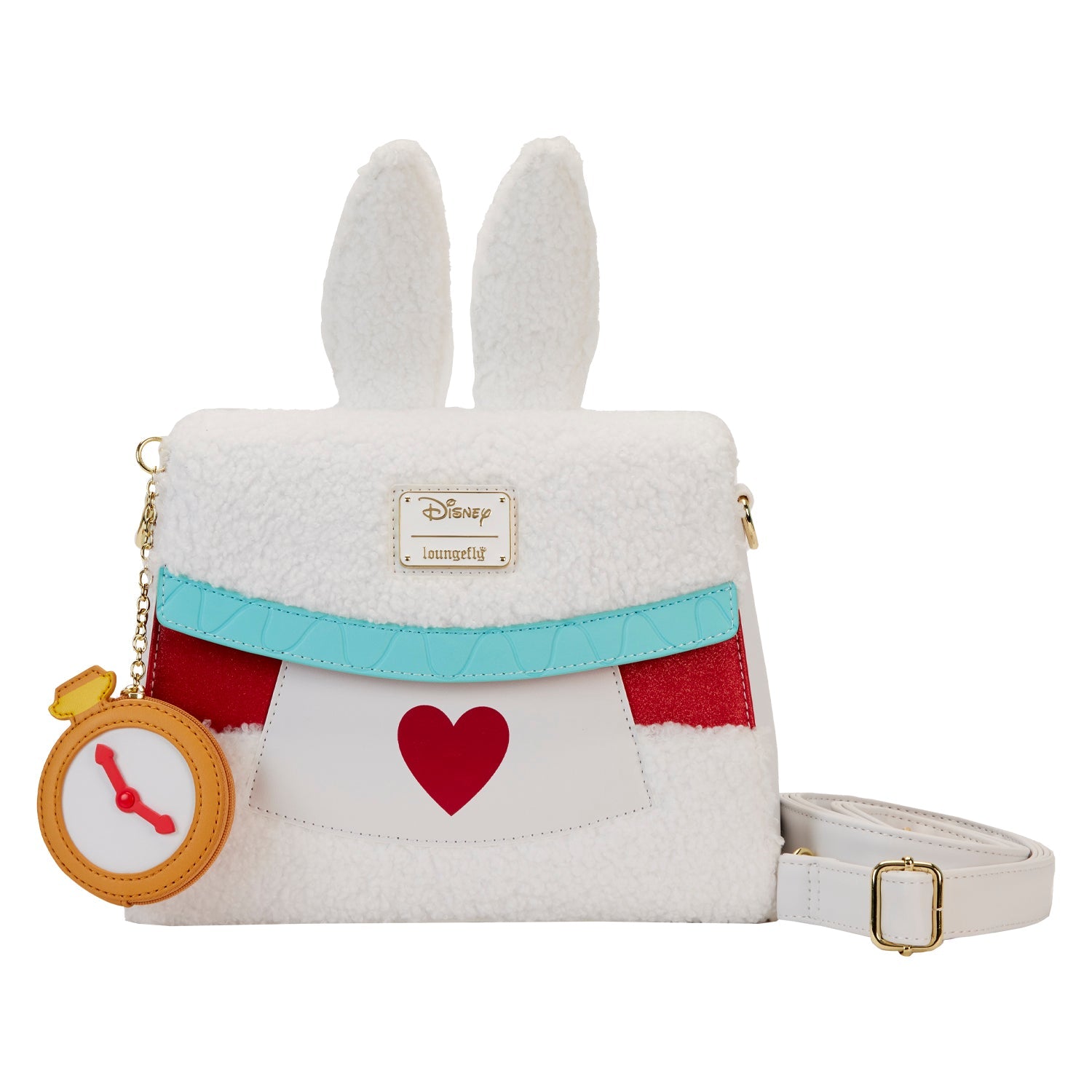 Loungefly x Disney Alice in Wonderland White Rabbit Cosplay Crossbody Bag - GeekCore