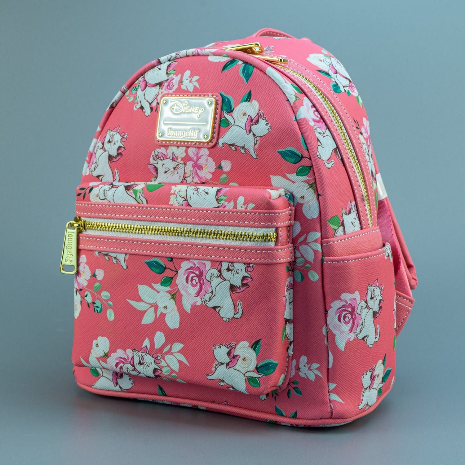 Loungefly x Disney Aristocats Marie Pink Floral Print Mini Backpack - GeekCore