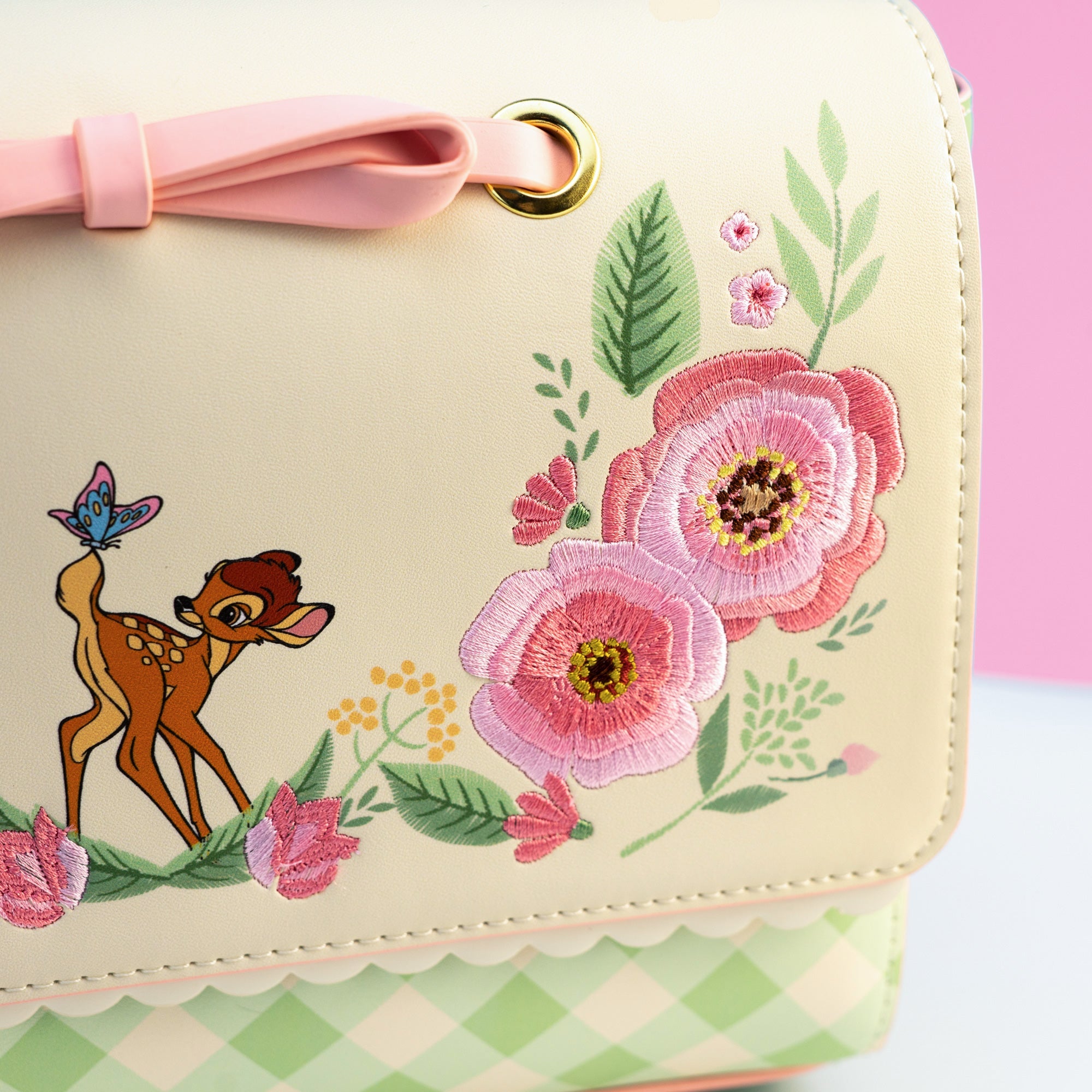 Loungefly x Disney Bambi Spring Time Gingham Crossbody Bag - GeekCore