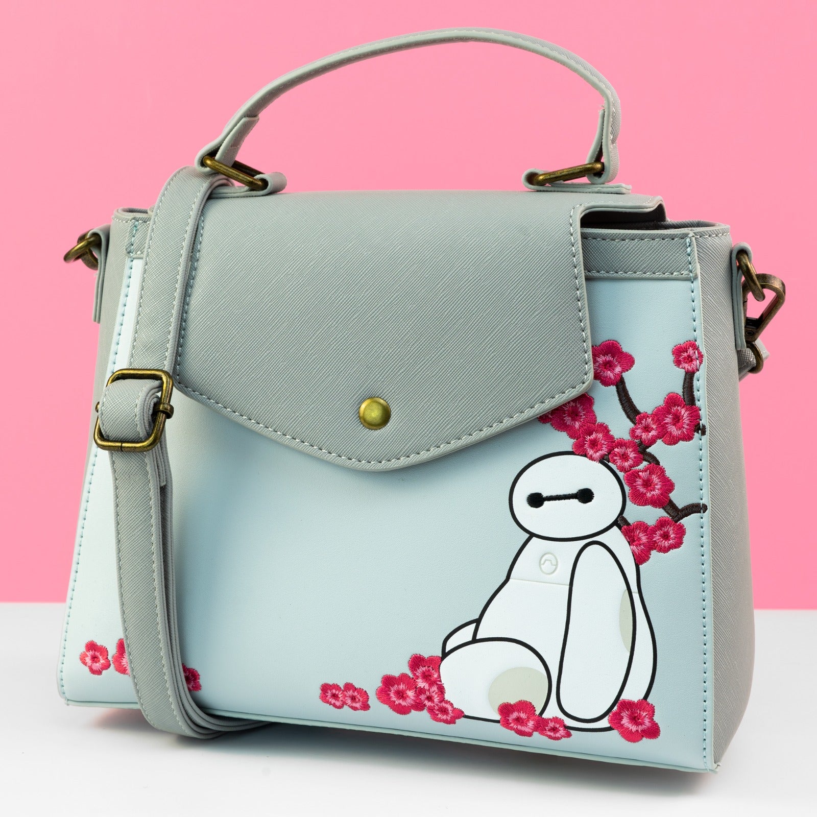 Loungefly x Disney Baymax Sakura Flowers Crossbody Bag - GeekCore