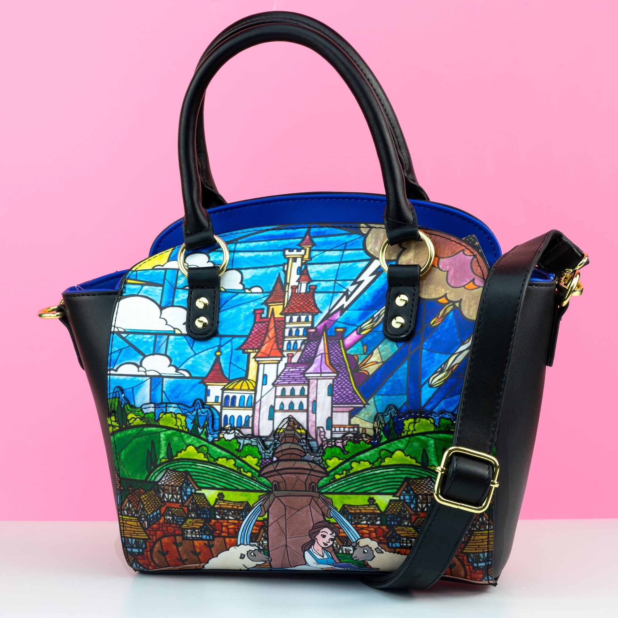 Loungefly x Disney Beauty and the Beast Belle Castle Crossbody Bag GeekCore