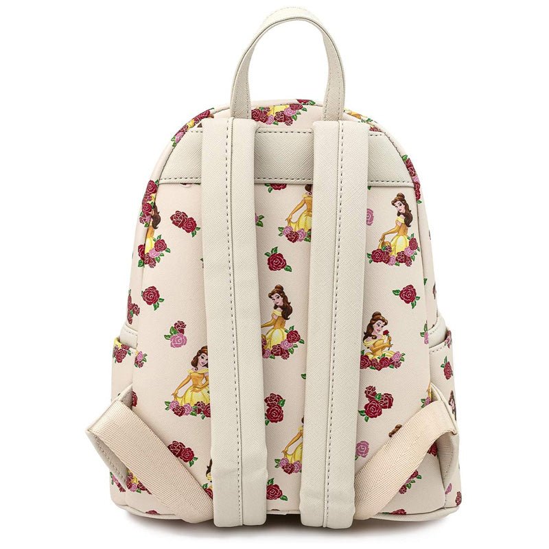 Loungefly x Disney Beauty and the Beast Belle Roses All Over Print Mini Backpack - GeekCore