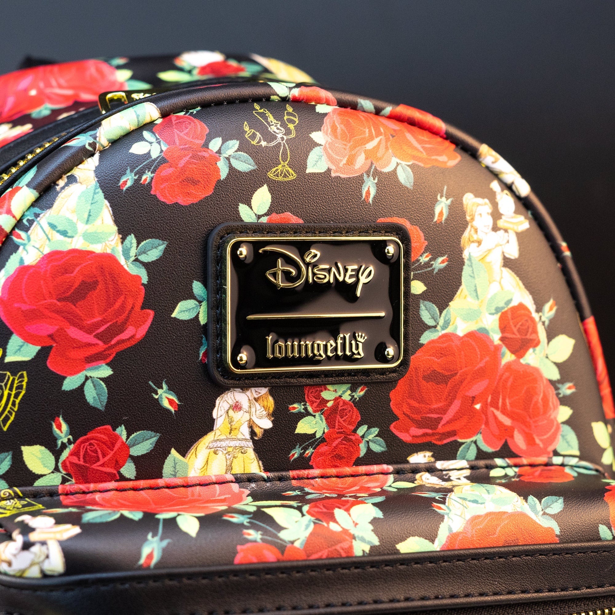 Loungefly x Disney Beauty and the Beast Belle Roses Mini Backpack - GeekCore