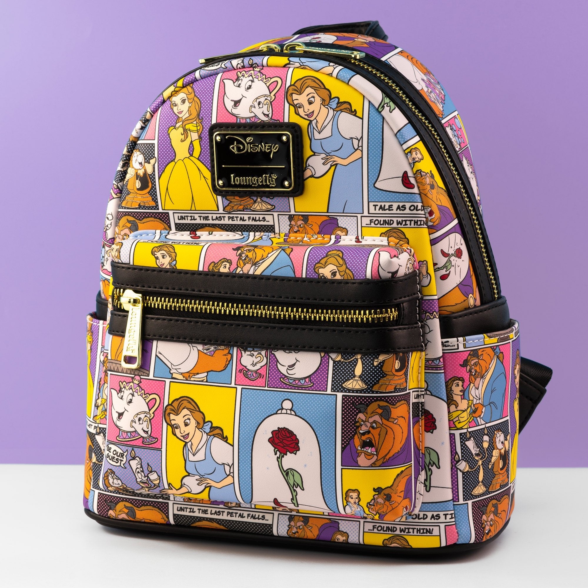 Loungefly x Disney Beauty and the Beast Comic Strip Mini Backpack - GeekCore