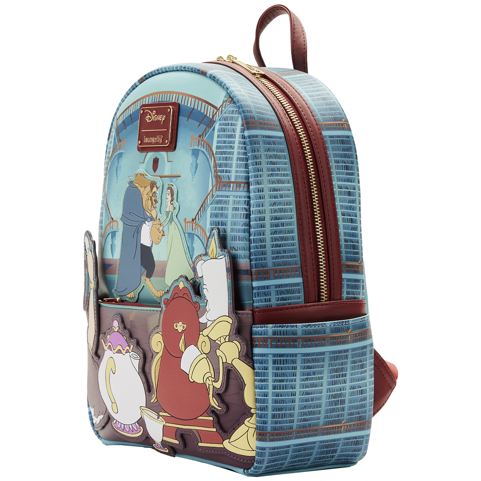 Loungefly x Disney Beauty and the Beast Library Scene Mini Backpack - GeekCore