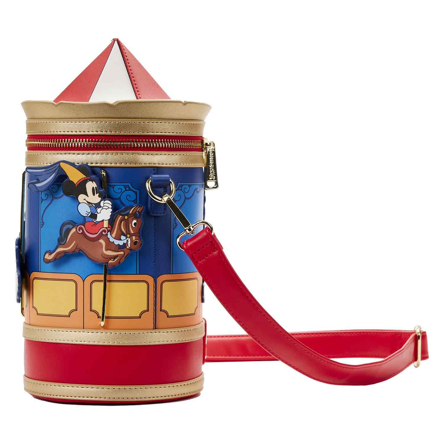 Loungefly x Disney Brave Little Tailor Mickey Minnie Carousel Crossbody Bag - GeekCore