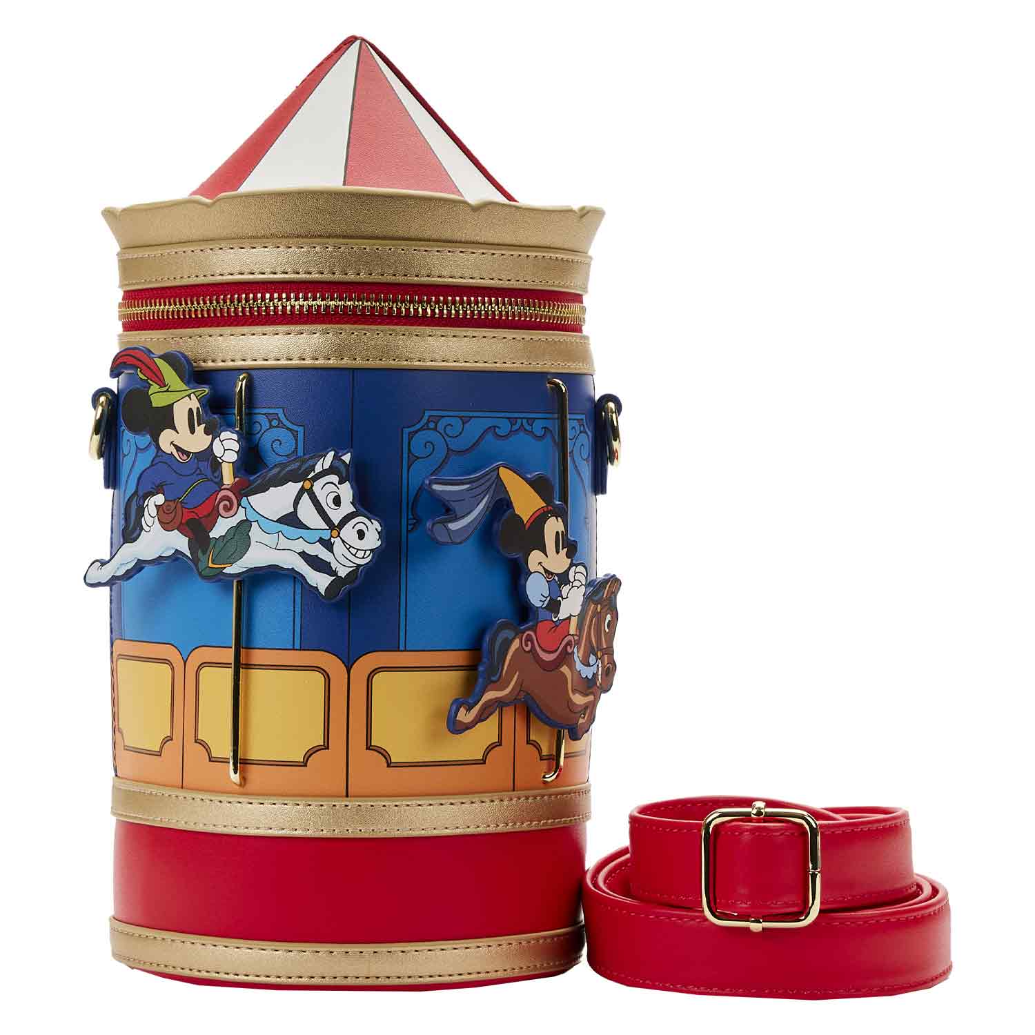 Loungefly x Disney Brave Little Tailor Mickey Minnie Carousel Crossbody Bag - GeekCore