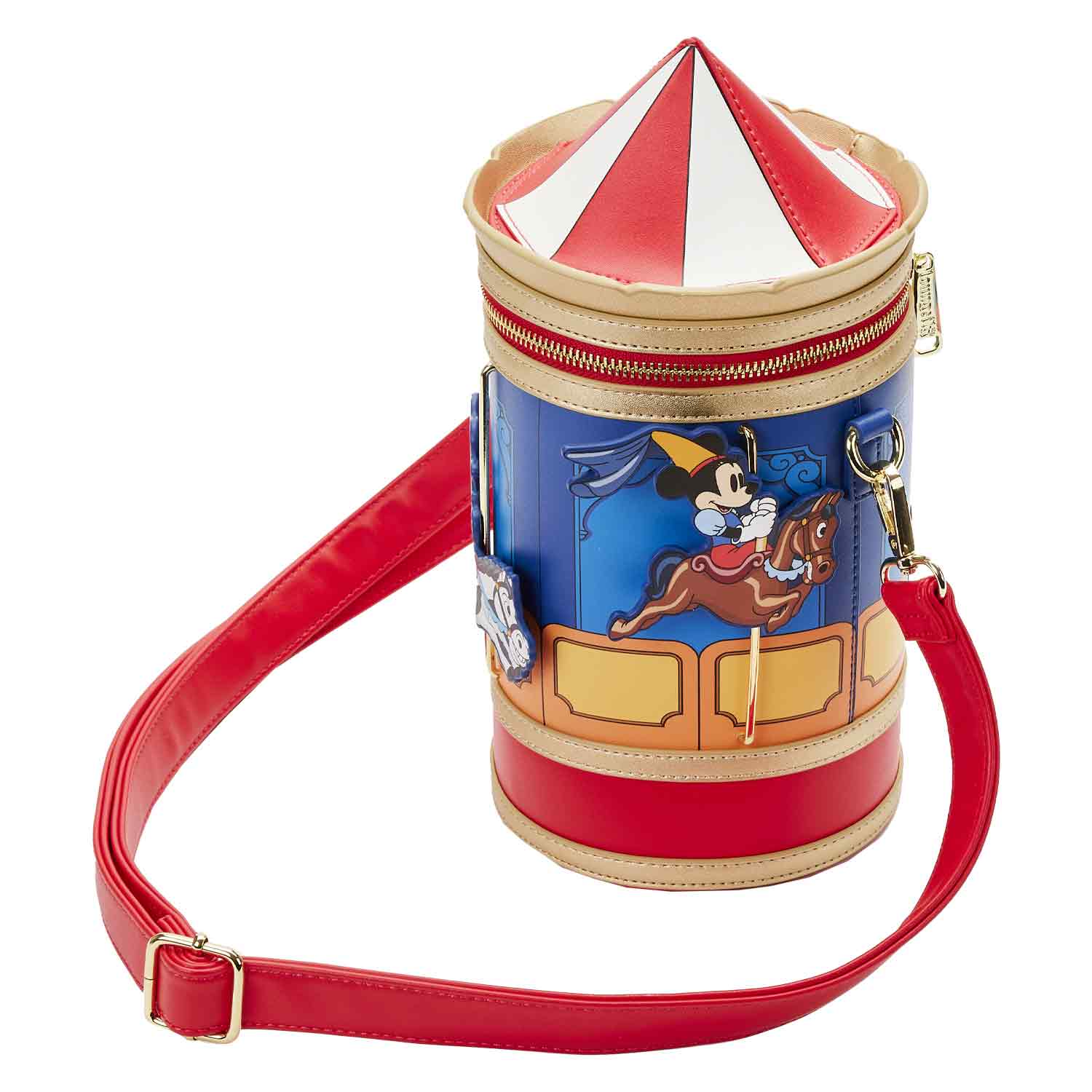 Loungefly x Disney Brave Little Tailor Mickey Minnie Carousel Crossbody Bag - GeekCore