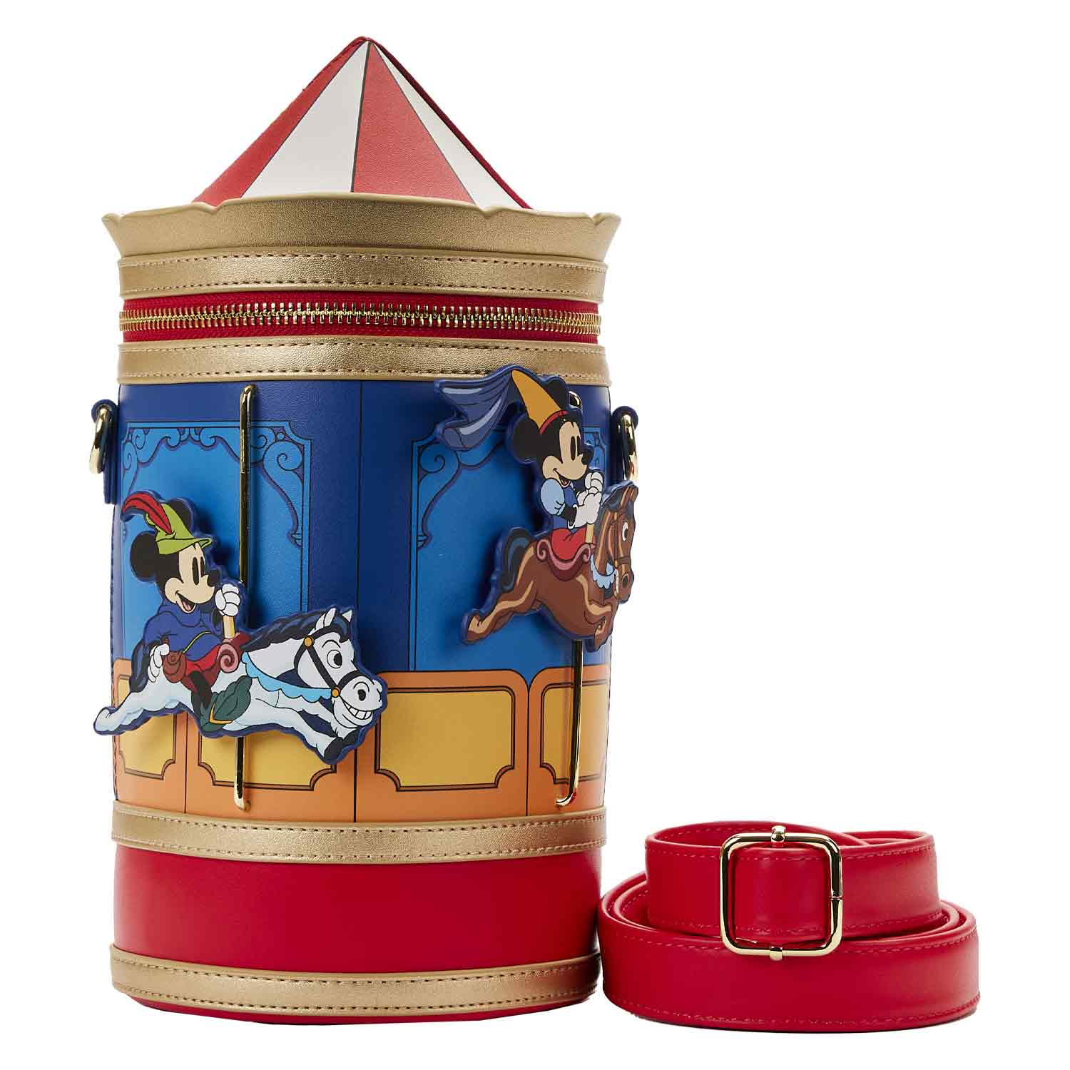 Loungefly x Disney Brave Little Tailor Mickey Minnie Carousel Crossbody Bag - GeekCore