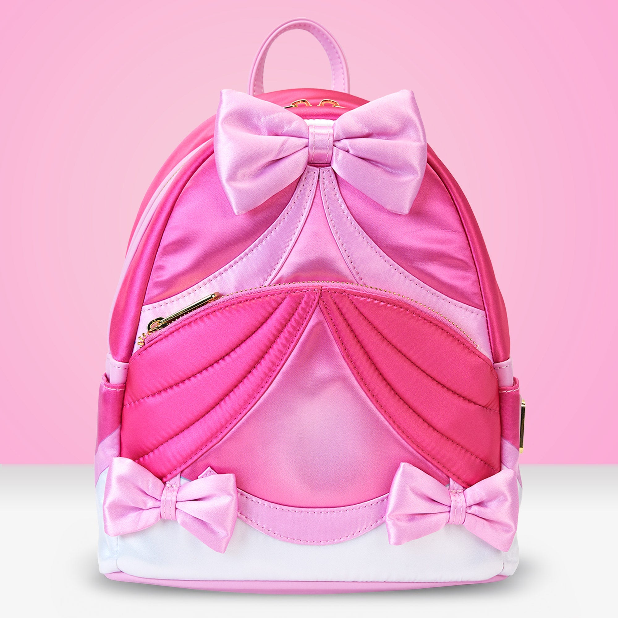 Loungefly x Disney Cinderella 75th Anniversary Pink Bow Mini Backpack - GeekCore