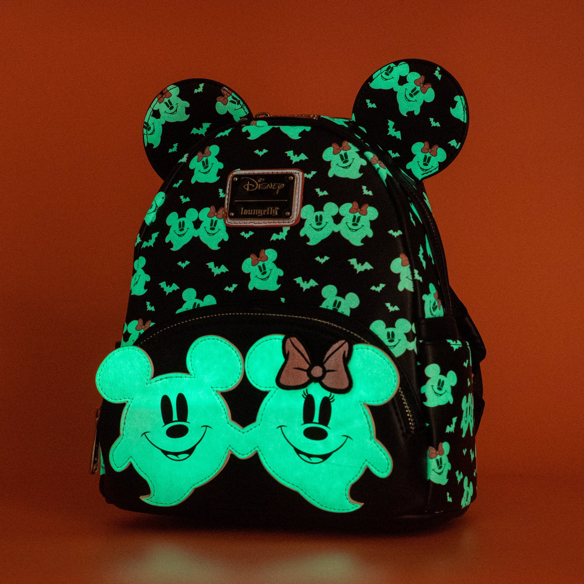 Loungefly x Disney Ghost Mickey and Minnie Glow in the Dark Print Mini GeekCore