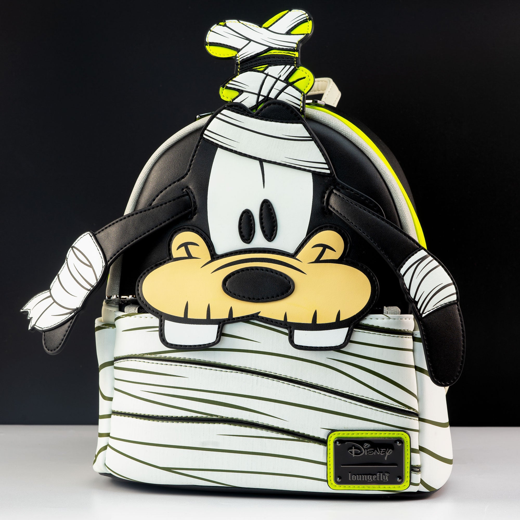 Loungefly x Disney Goofy Glow in the Dark Mummy Cosplay Mini Backpack - GeekCore