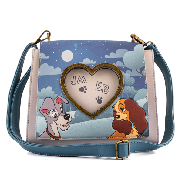 Loungefly x Disney Lady and the Tramp Wet Cement Crossbody Bag - GeekCore