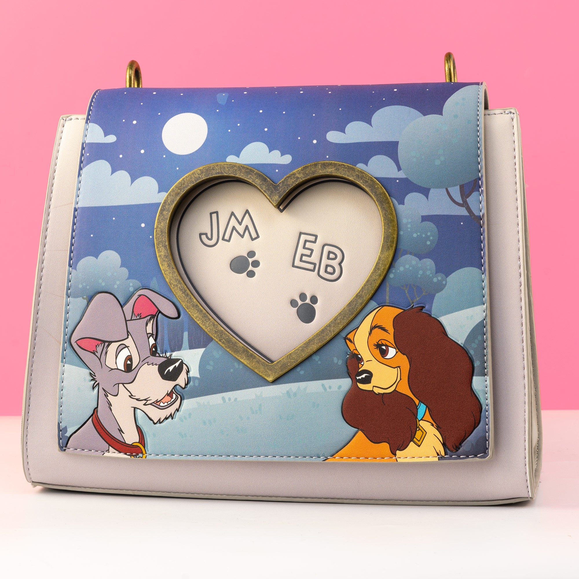 Loungefly x Disney Lady and the Tramp Wet Cement Crossbody Bag - GeekCore