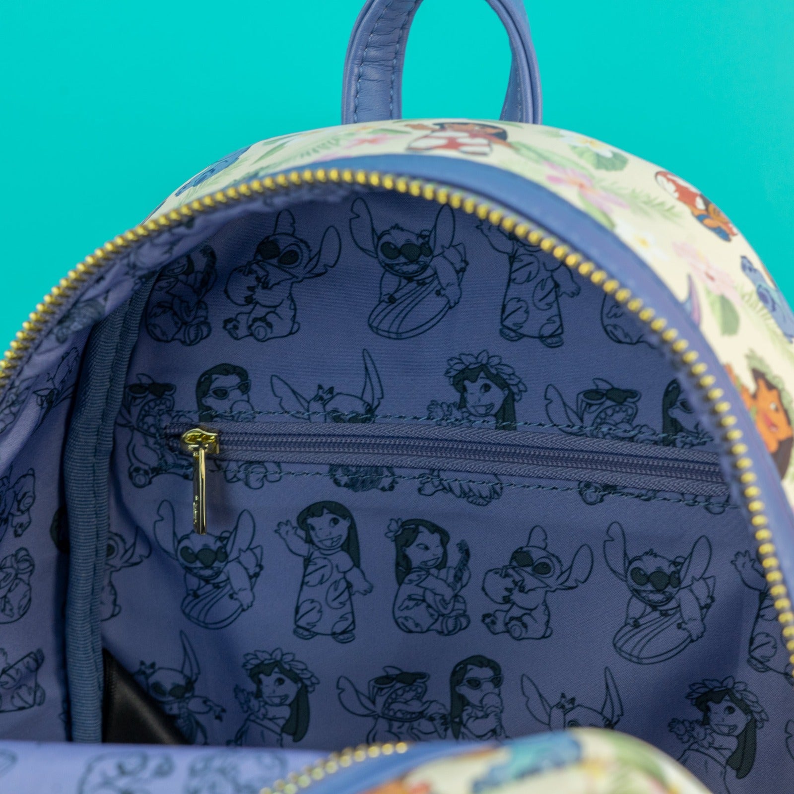 Loungefly x Disney Lilo and Stitch Hula Poses Print Mini Backpack - GeekCore