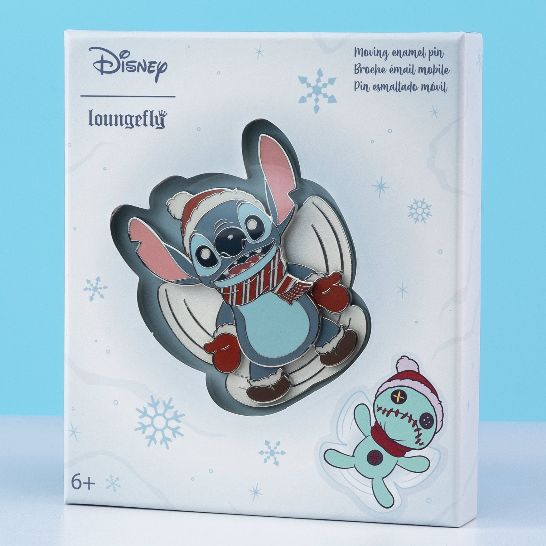 Loungefly x Disney Lilo and Stitch Snow Angel 3 Inch Sliding Pin - GeekCore