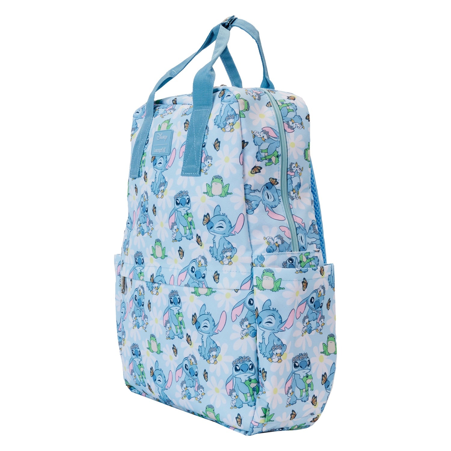 Loungefly x Disney Lilo and Stitch Springtime AOP Nylon Full Sized Backpack - GeekCore