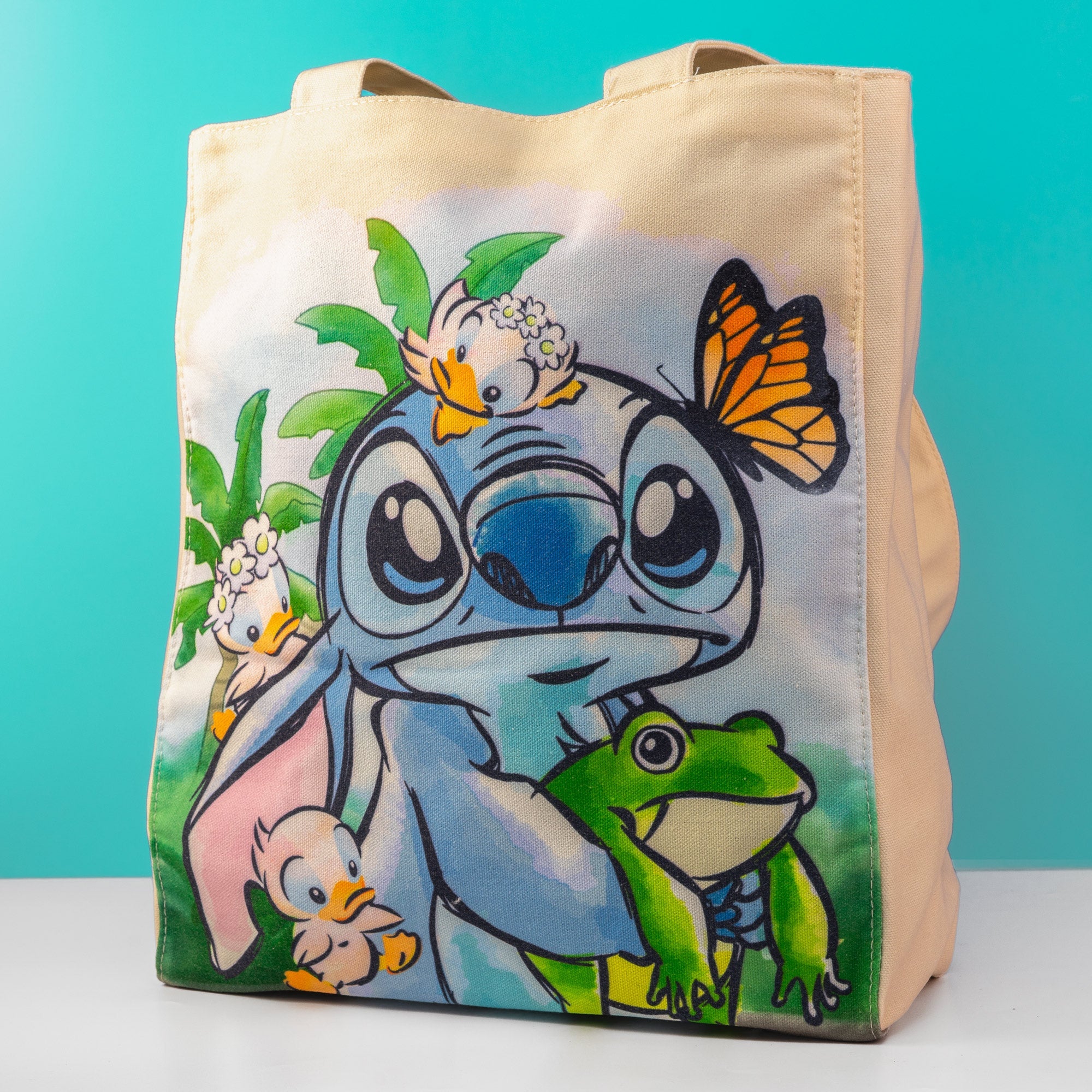 Loungefly x Disney Lilo and Stitch Springtime Canvas Tote Bag