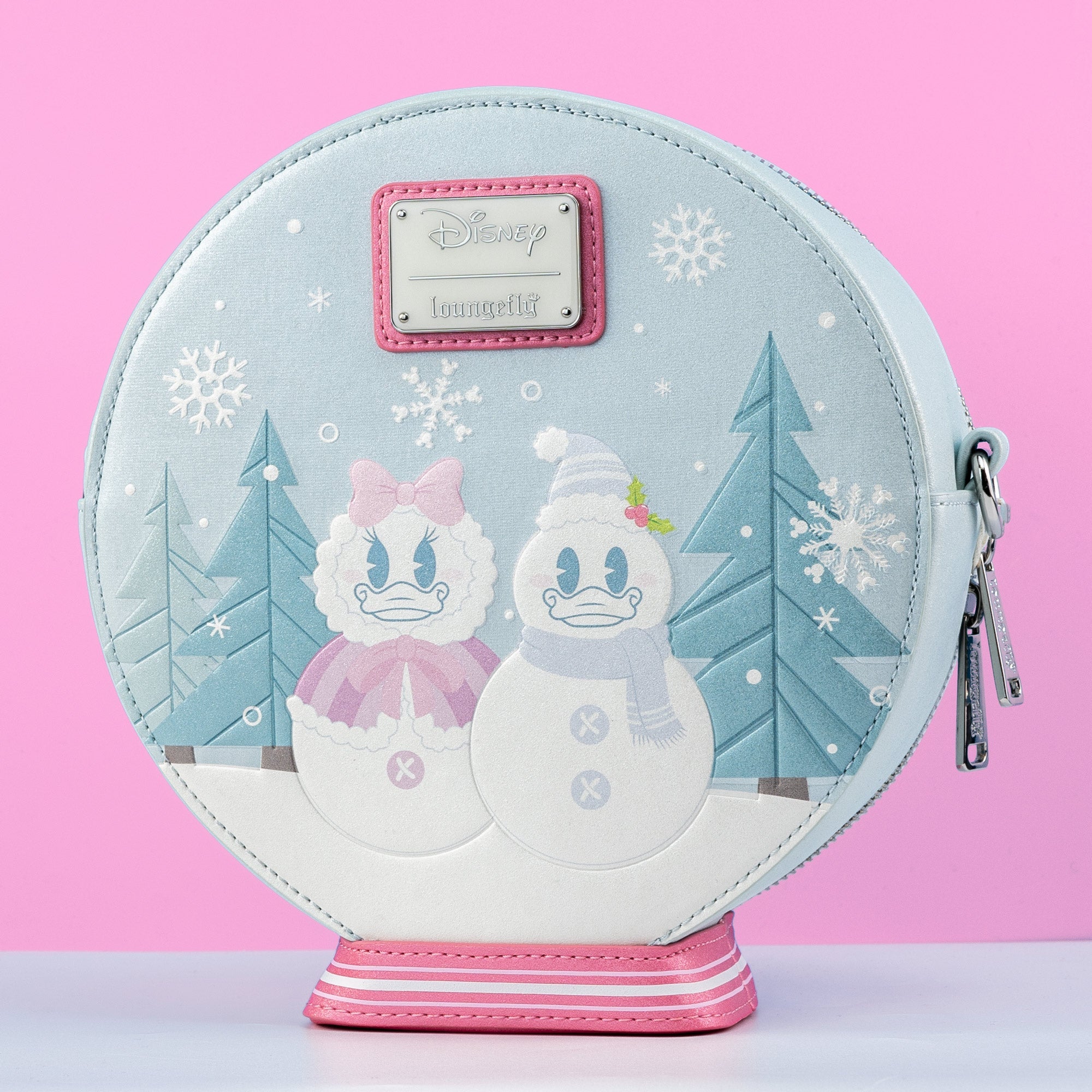 Loungefly x Disney Mickey and Friends Winter Snow Globe Crossbody Bag - GeekCore