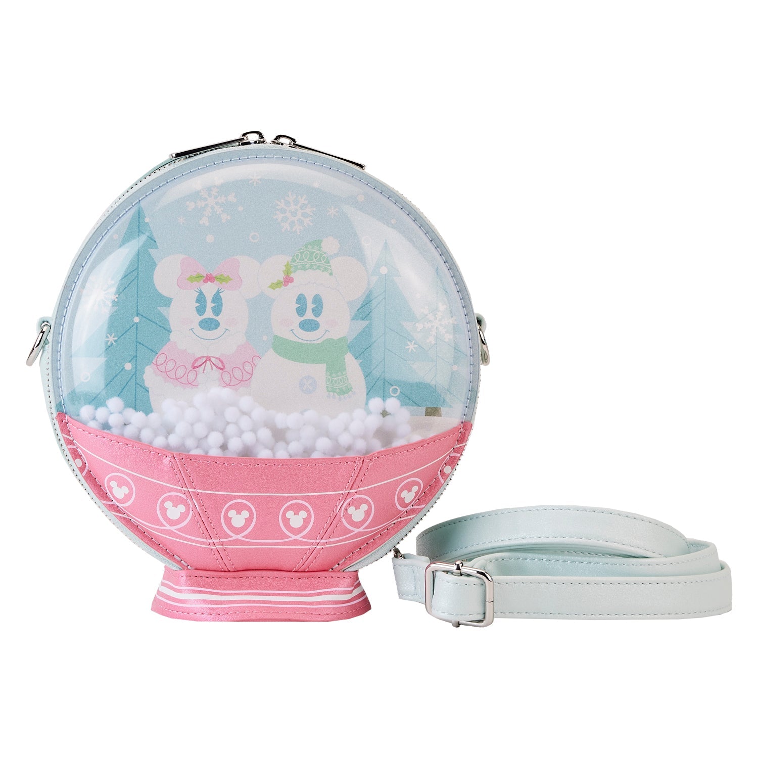 Loungefly x Disney Mickey and Friends Winter Snow Globe Crossbody Bag - GeekCore