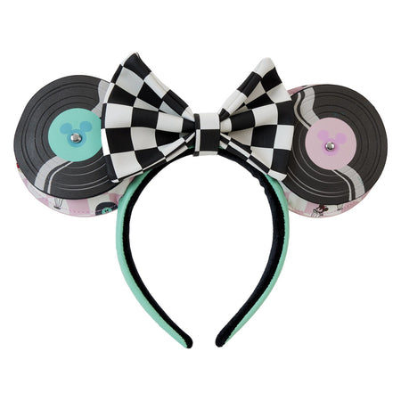 Loungefly x Disney Mickey And Minnie Date Night Diner Records Headband - GeekCore