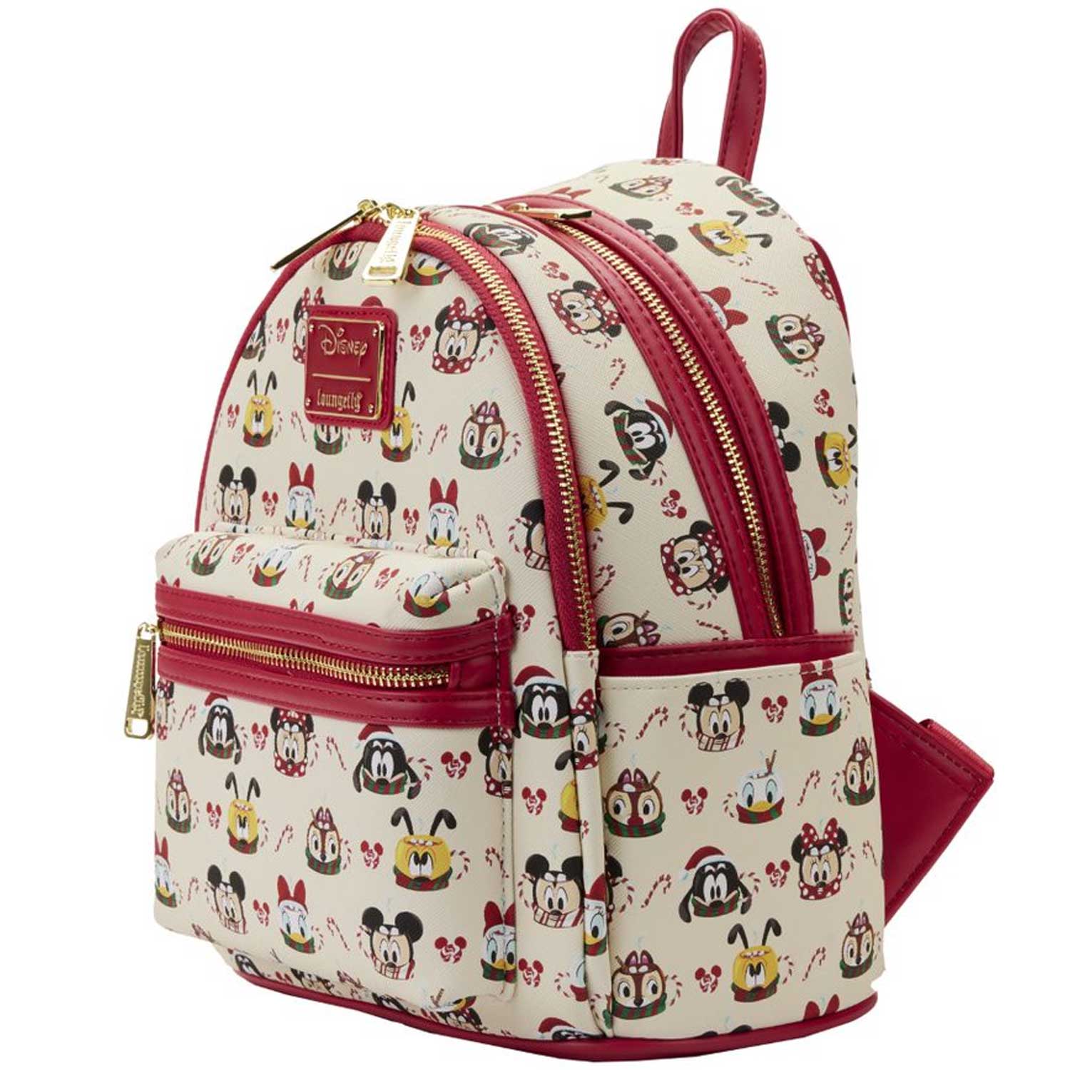 Loungefly x Disney Mickey and Minnie Hot Cocoa AOP Mini Backpack with Headband Combo - GeekCore