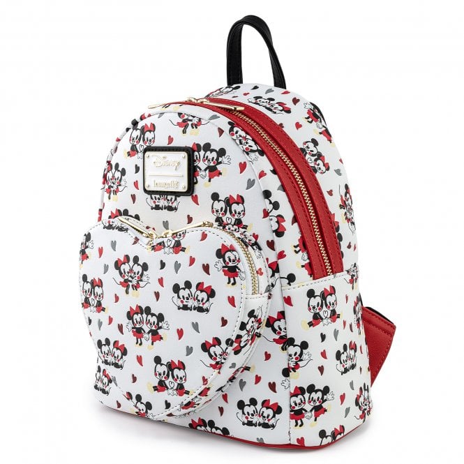 Loungefly x Disney Mickey and Minnie Mouse Heart Backpack - GeekCore