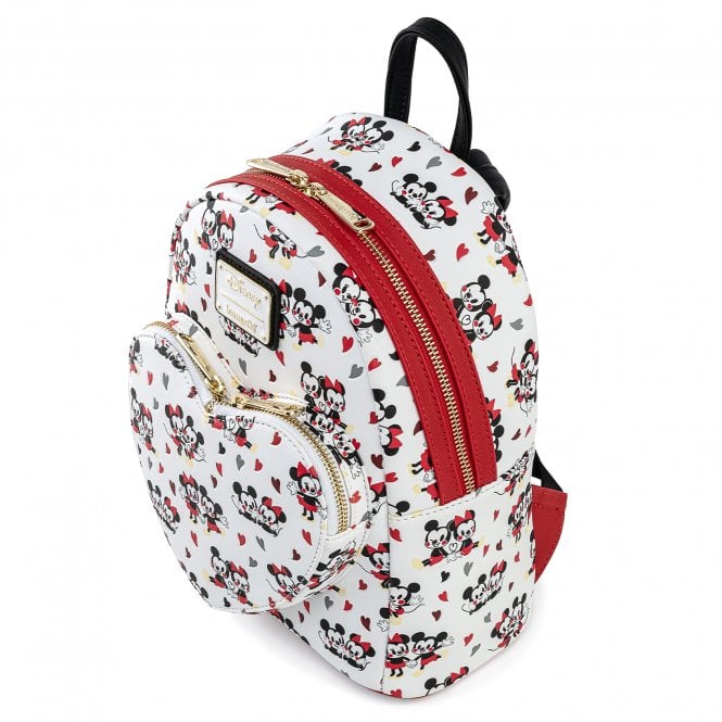 Loungefly x Disney Mickey and Minnie Mouse Heart Backpack - GeekCore