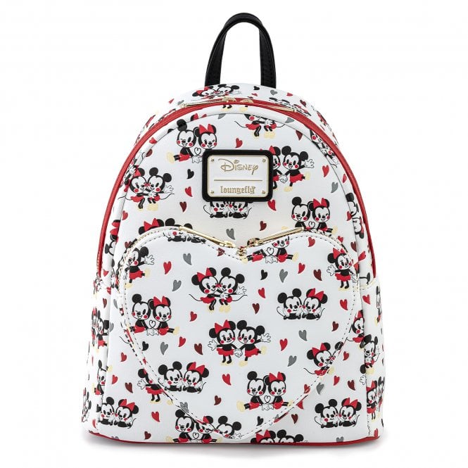 Loungefly x Disney Mickey and Minnie Mouse Heart Backpack - GeekCore