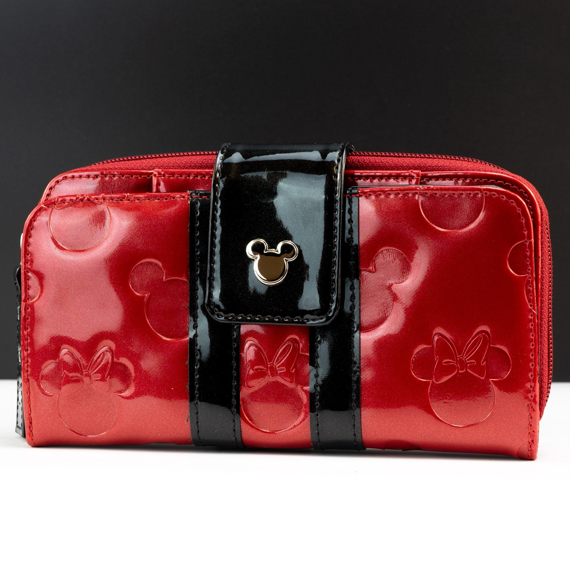 Loungefly x Disney Mickey and Minnie Mouse Red Silhouettes Wallet - GeekCore