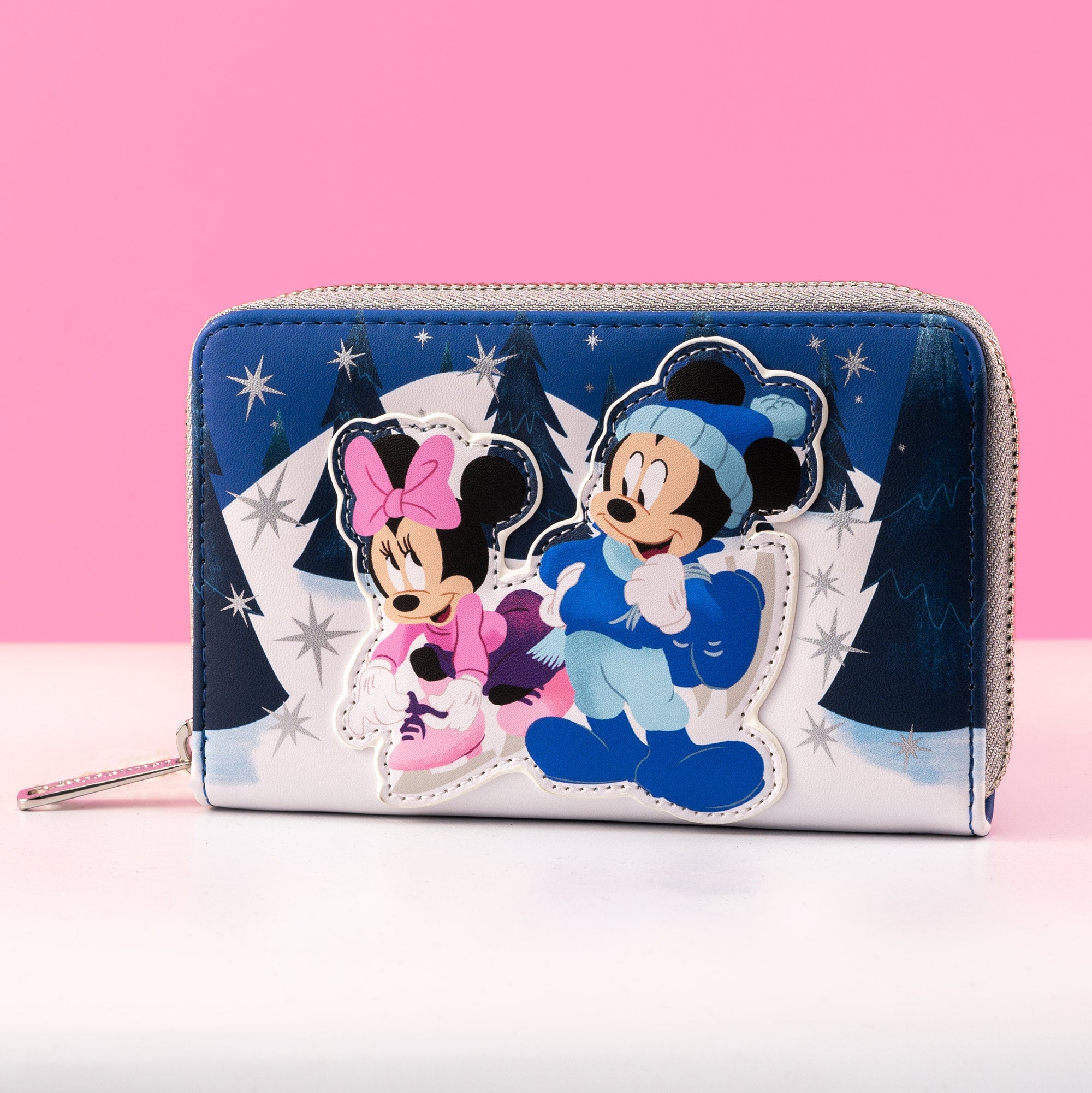 Loungefly x Disney Mickey and Minnie Mouse Winter Ice Skating Wallet GeekCore