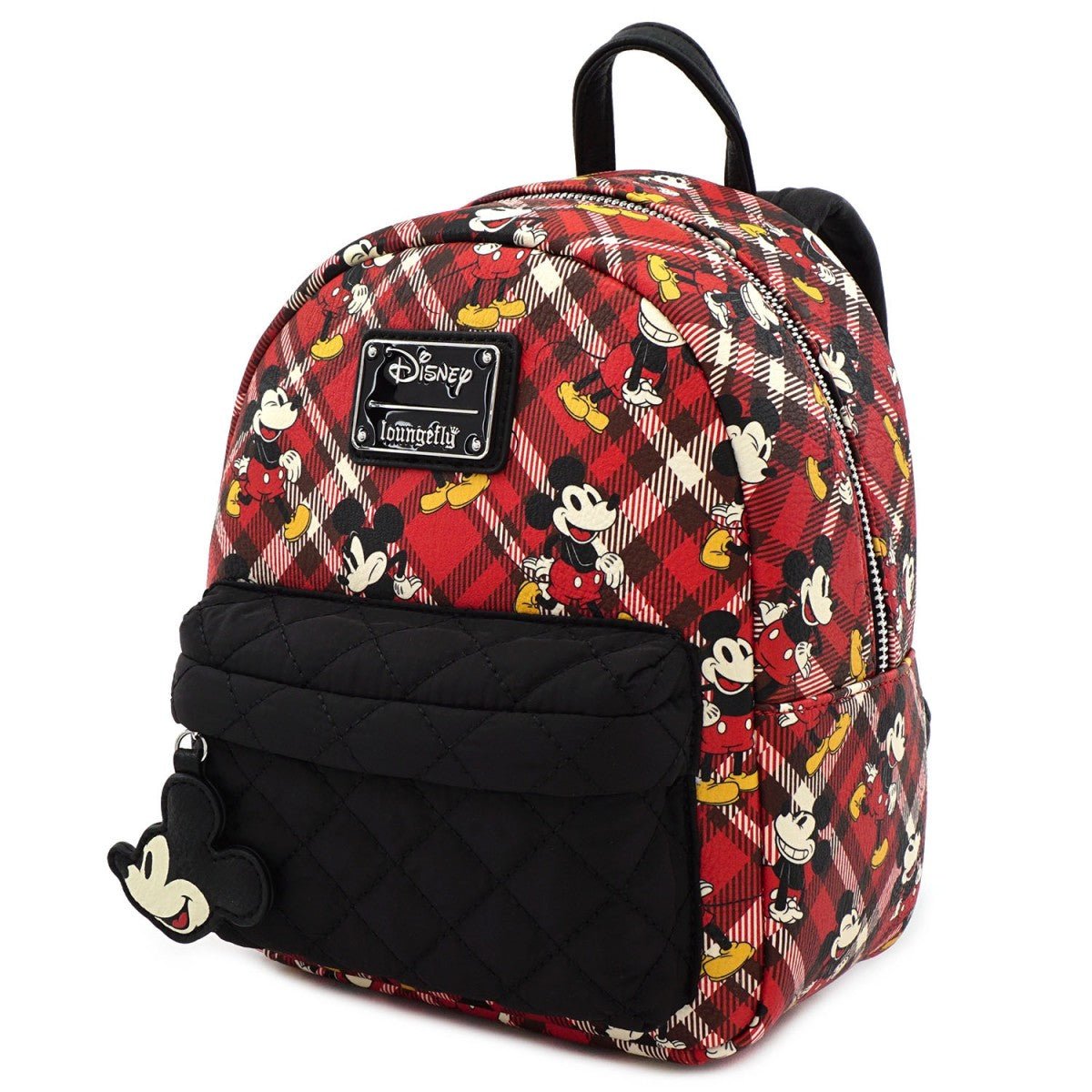 Loungefly X Disney Mickey Mouse Red Plaid Mini Backpack - GeekCore