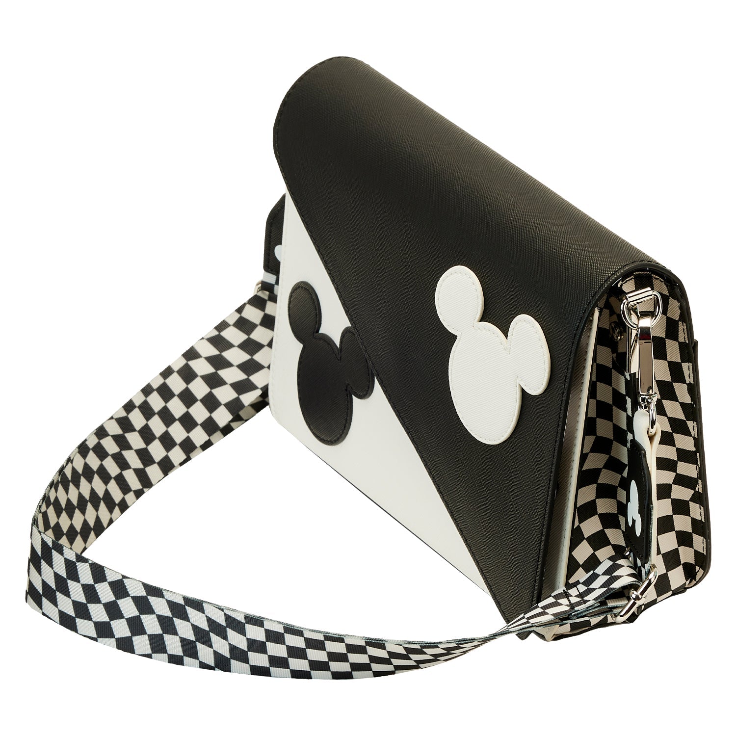 Loungefly x Disney Mickey Y2K Black and White Crossbody Bag - GeekCore