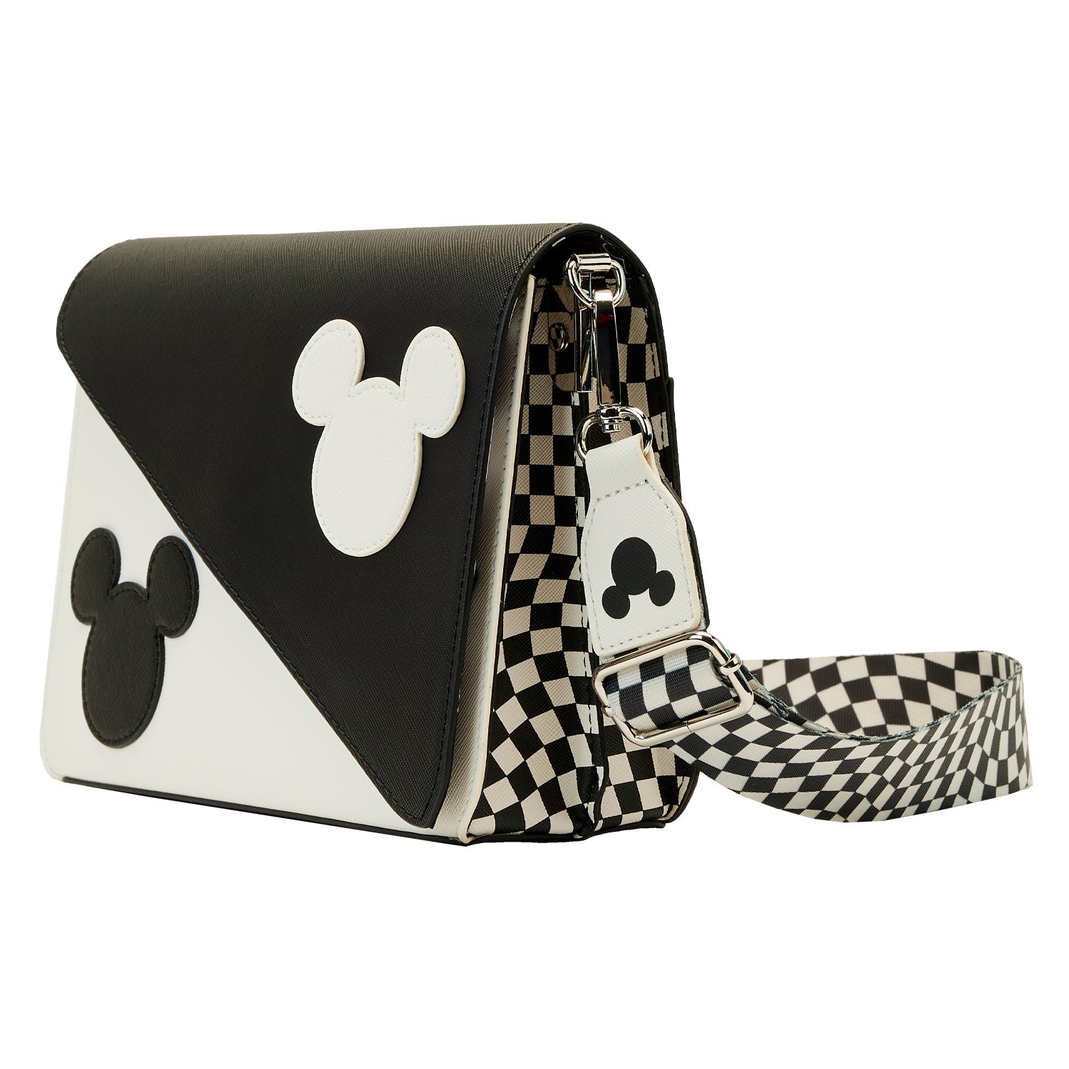 Loungefly x Disney Mickey Y2K Black and White Crossbody Bag - GeekCore