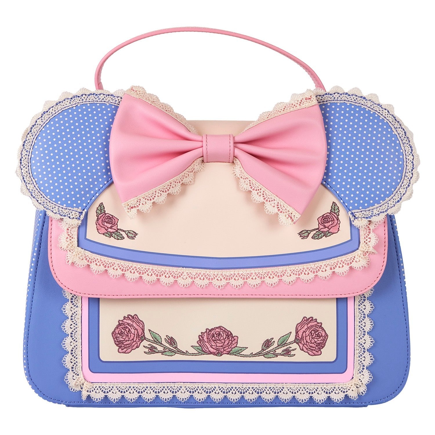Loungefly x Disney Minnie Floral and Lace Ears Crossbody Bag - GeekCore