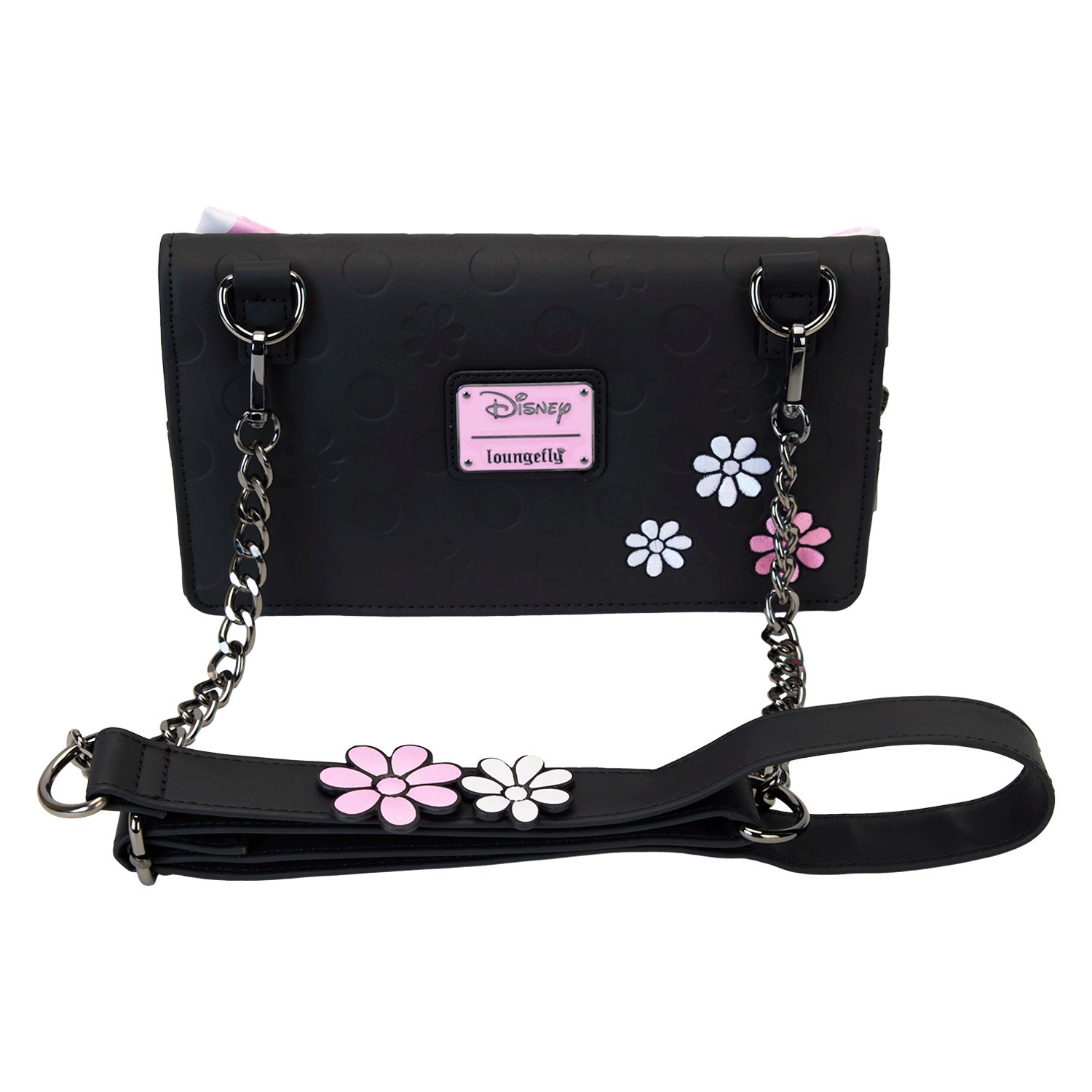 Loungefly x Disney Minnie Floral Rock the Dots Clutch Crossbody Bag - GeekCore