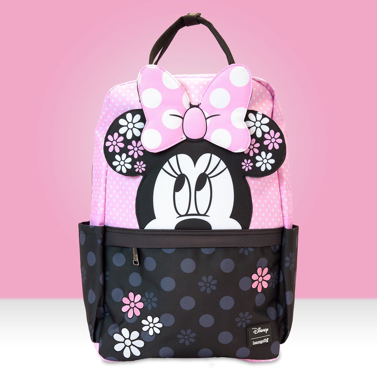 Loungefly x Disney Minnie Floral Rock the Dots Full - Size Nylon Backpack - GeekCore