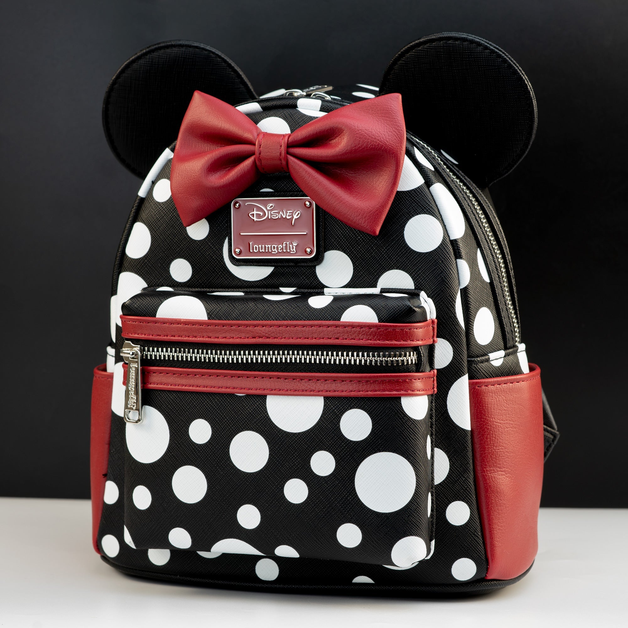 Loungefly x Disney Minnie Mouse Black Polka Dot Mini Backpack GeekCore