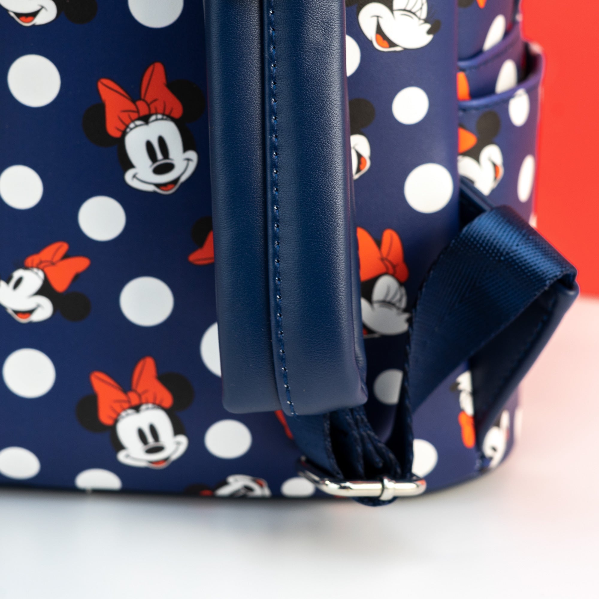 Loungefly x Disney Minnie Mouse Blue Polka Dot AOP Mini Backpack - GeekCore