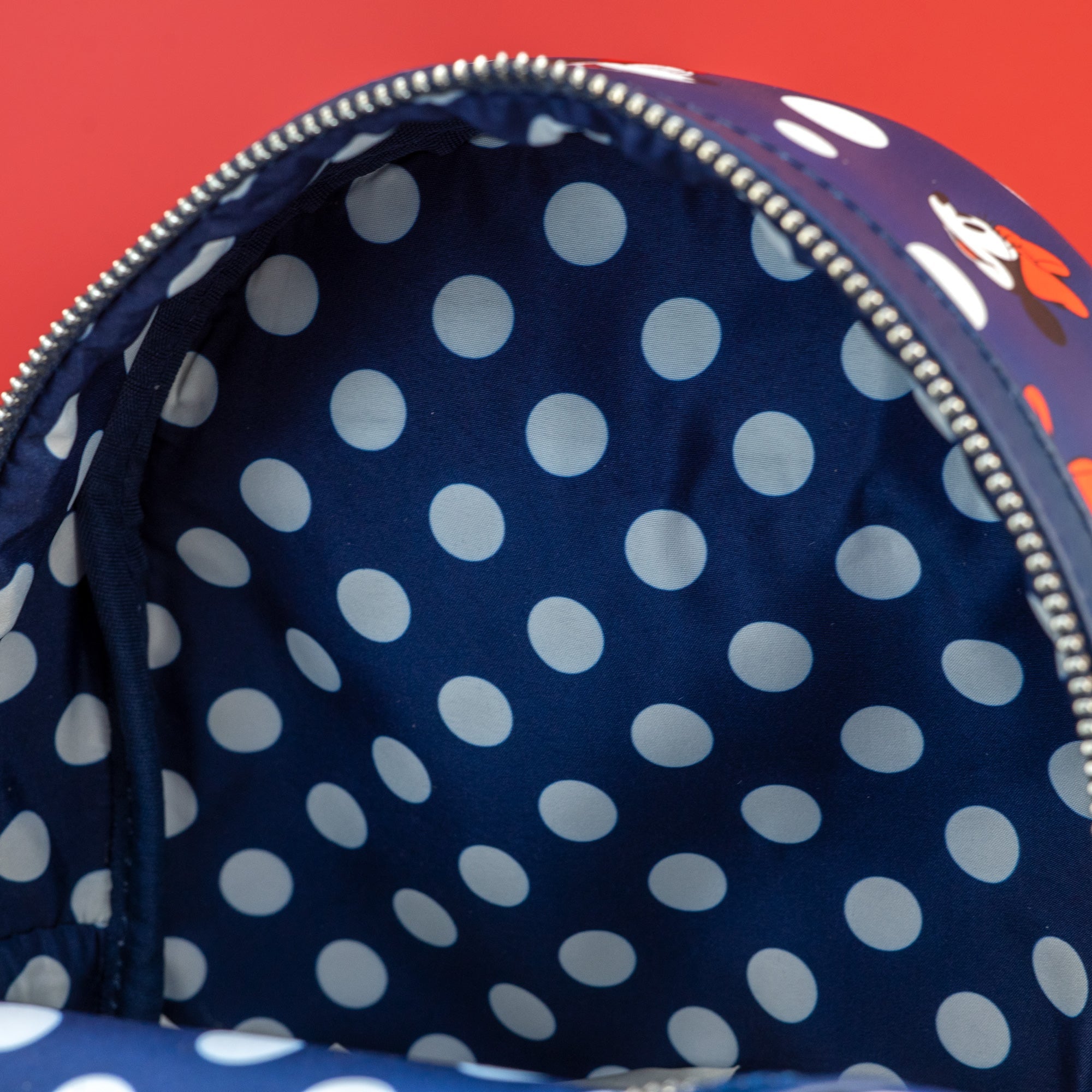 Loungefly x Disney Minnie Mouse Blue Polka Dot AOP Mini Backpack - GeekCore