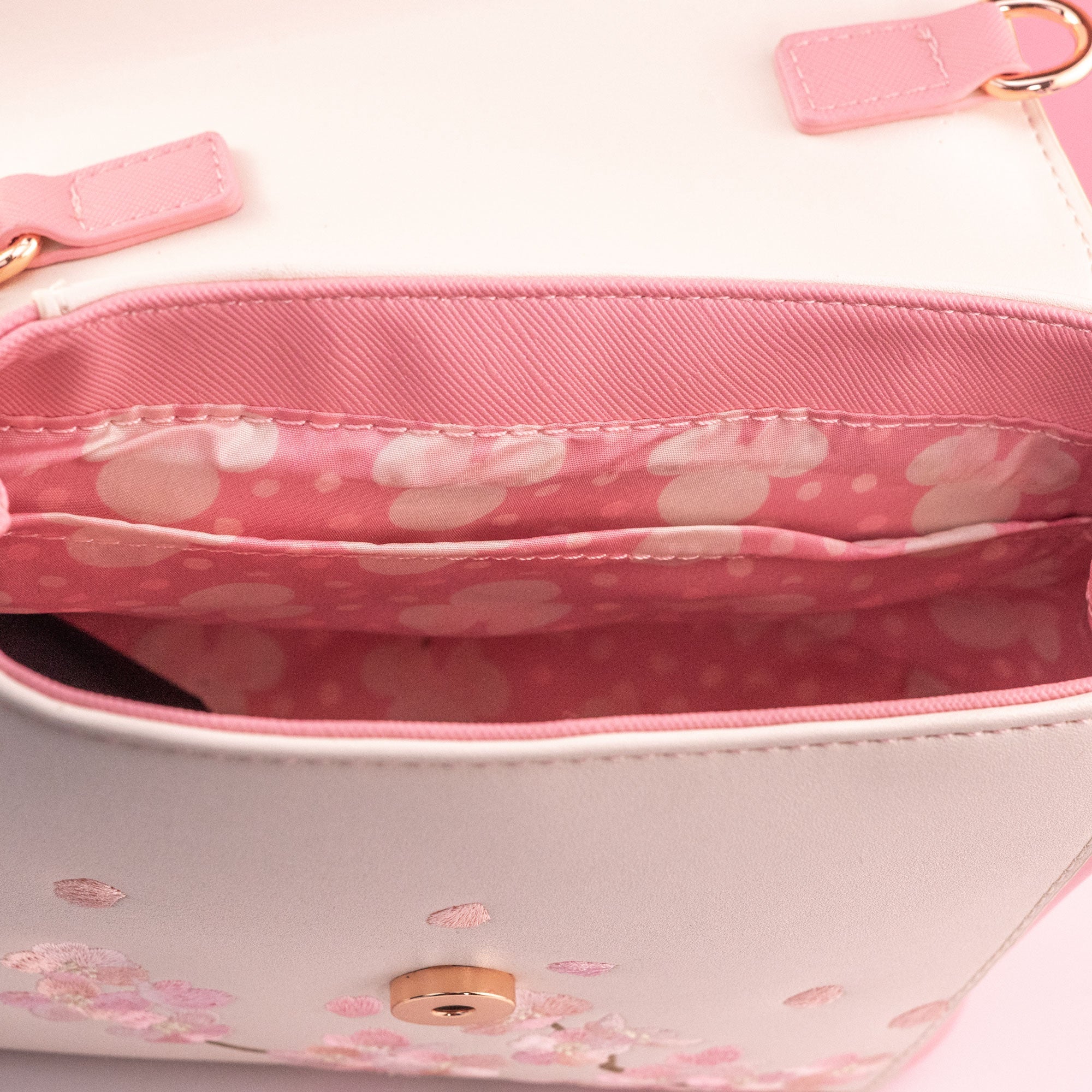 Loungefly x Disney Minnie Mouse Cherry Blossom Cosplay Crossbody Handbag - GeekCore